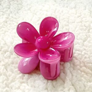 Pink Flower Hair Clip